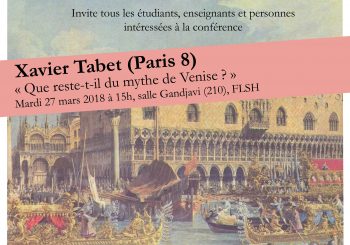 Xavier Tabet « Que reste-t-il du mythe de Venise ? »