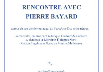 Rencontre avec Pierre BAYARD (4 avril 2019)