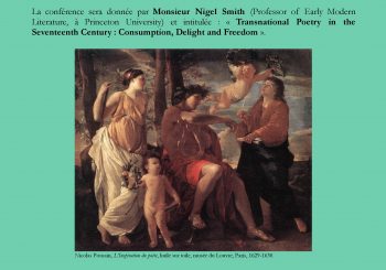 Nigel Smith, « Transnational Poetry in the Seventeenth Century : Consumption, Delight and Freedom »