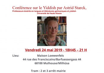 Astrid Starck, conférence sur le Yiddish (judéo-alsacien)