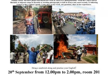 « A View from the Ground”, Friday Lunch with American photojournalist Jennifer HUXTA